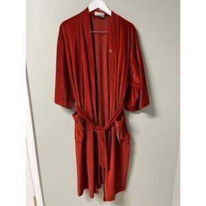 Vintage Christian Dior Velvet Logo Belted Robe Size One Size